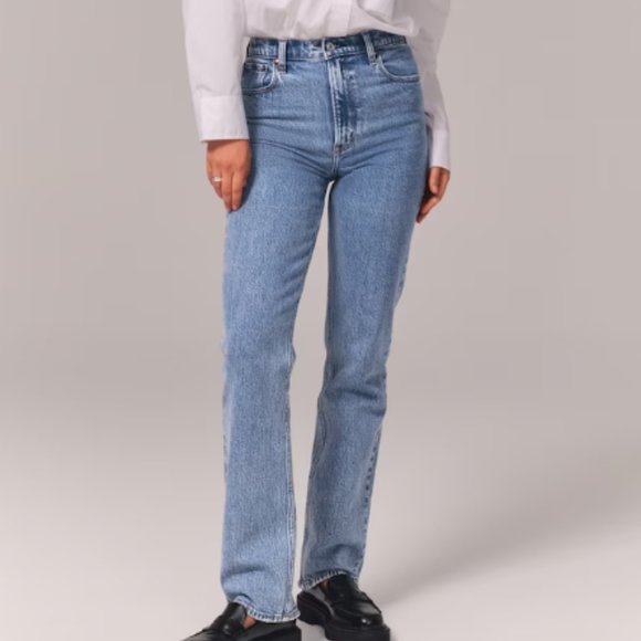 Abercrombie & Fitch Women's High Rise Jeans - Light Blue - Picture 1 of 5